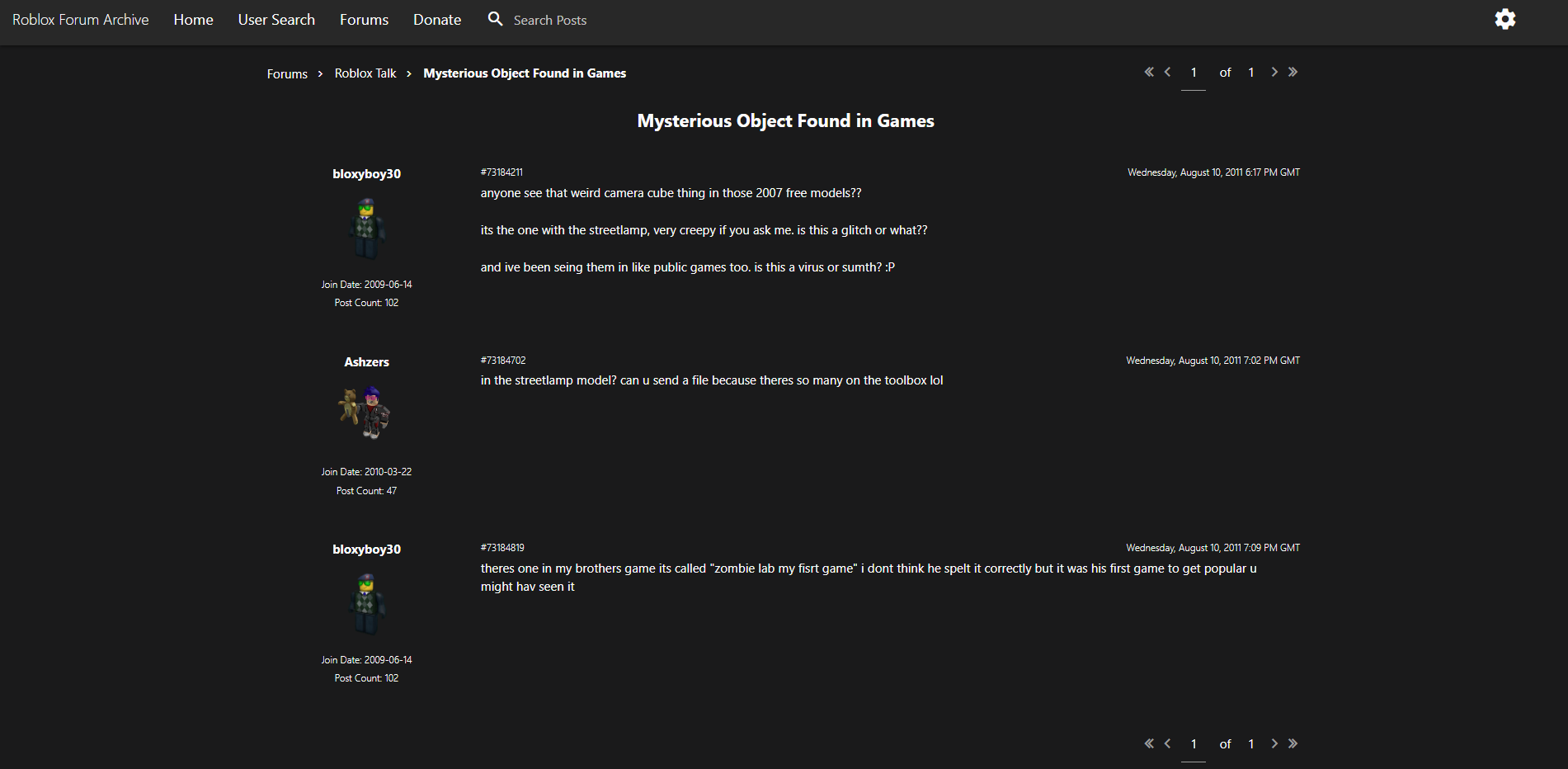 Forum page